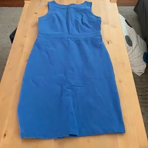 talbots blue midi shift dress